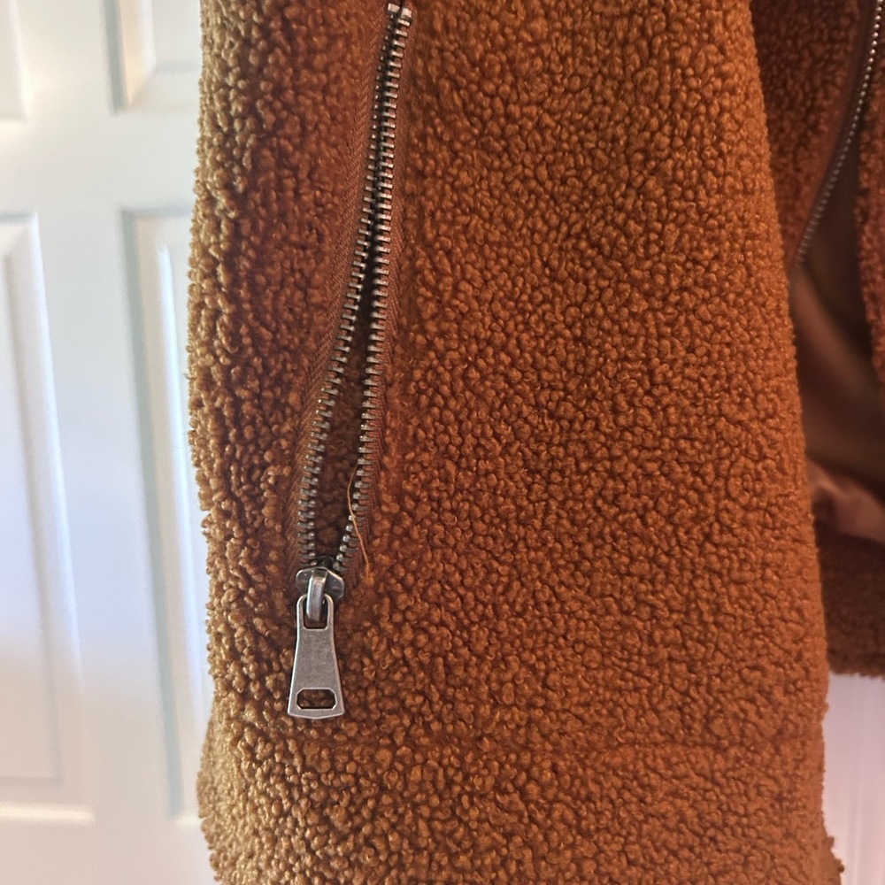 Max Studio Teddy Jacket in Rust